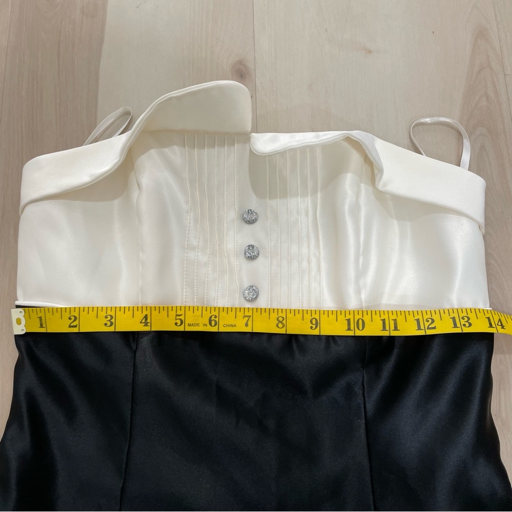 Jessica McClintock for Gunne Sax Vintage Tuxedo Formal Dress Prom Vintage Size 7 - Picture 13 of 15